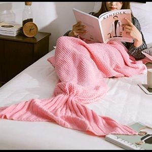 Pink Mermaid Tail Throw